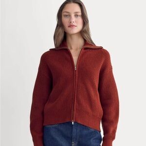 Everlane cotton full zip cardigan